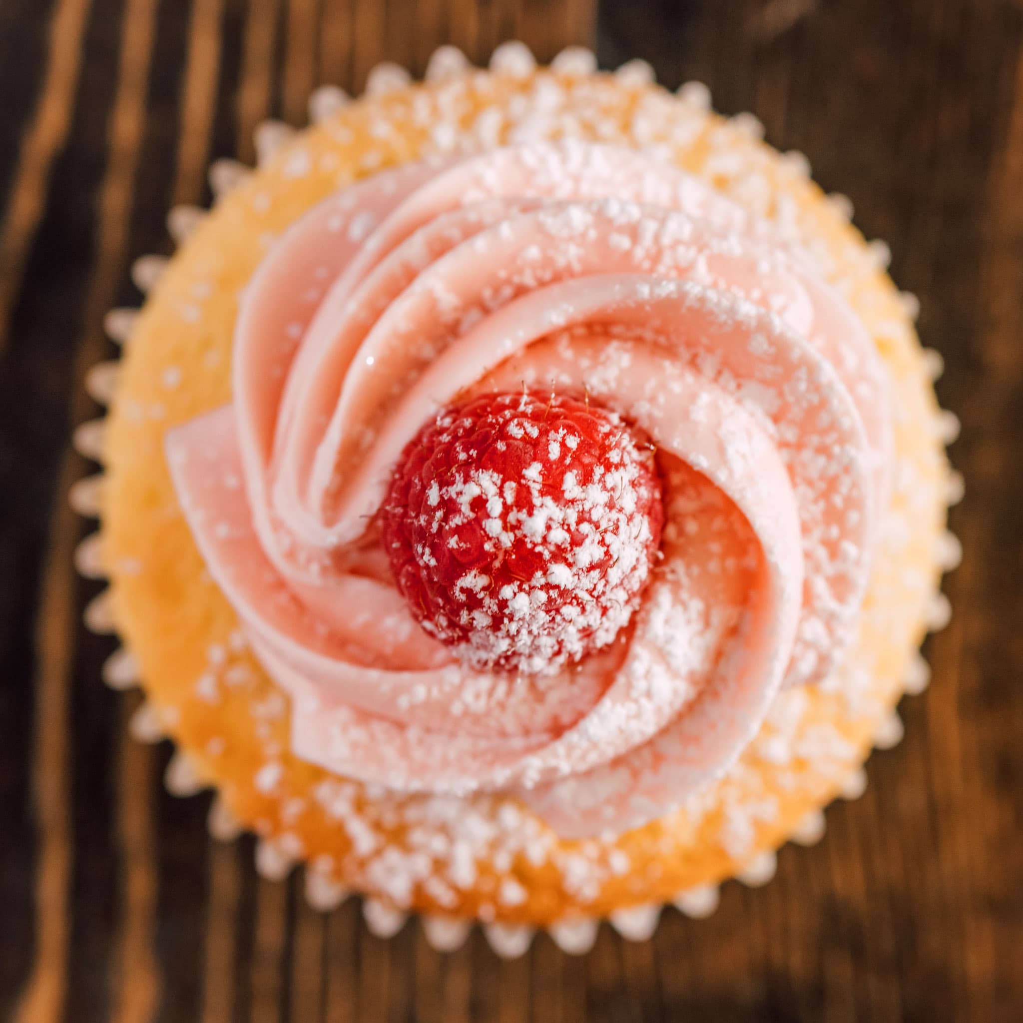 Vanilla Raspberry Cupcake